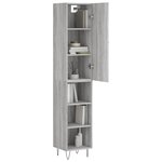 vidaXL Buffet haut Sonoma gris 34 5x34x180 cm Bois d'ingénierie