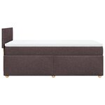 vidaXL Sommier à lattes de lit avec matelas Marron foncé 90x190 cm