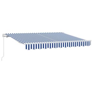 vidaXL Auvent Rétractable Bleu 300 x 200 cm tissu