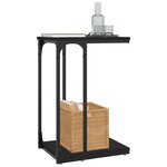 vidaXL Table d'appoint Noir 40x30x60 cm Bois d'ingénierie
