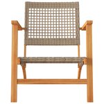 vidaXL Ensemble de bistro 3 Pièces beige résine tressée et bois d'acacia