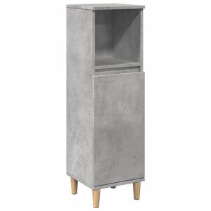 vidaXL Armoire de salle de bain gris béton 30x30x100 cm