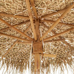 vidaXL Parasol en bambou avec toit en feuille de bananier 210 cm