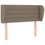vidaXL Tête de lit avec oreilles Taupe 103x23x78/88 cm Tissu