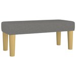 vidaXL Sommier à lattes de lit avec matelas Gris foncé 80x200 cm Tissu