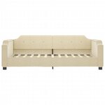 vidaXL Lit de jour avec gigogne sans matelas crème 80x200 cm