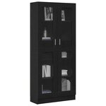 vidaXL Bibliothèque Chêne noir 82 5 x 30 5 x 185 cm Bois d'ingénierie