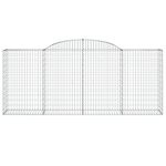 vidaXL Paniers à gabions arqués 11 Pièces 300x50x120/140 cm fer galvanisé