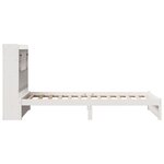 vidaXL Lit bibliothèque sans matelas blanc 90x190cm bois de pin massif
