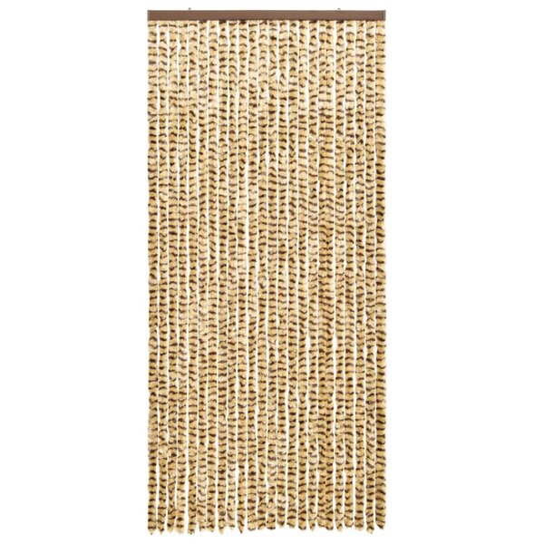 vidaXL Moustiquaire Beige et marron 90x220 cm Chenille