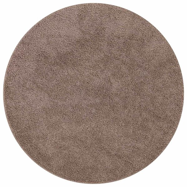 vidaXL Tapis Shaggy Anti-dérapant Marron 90 x 90 cm PP