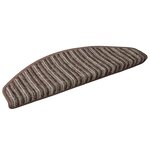 vidaXL Tapis d'escalier auto-adhésifs 15 Pièces Marron 65 x 21 x 4 cm