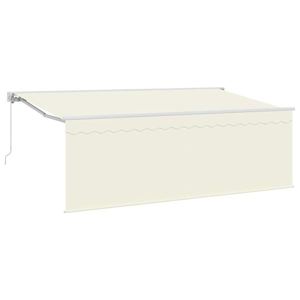 vidaXL Auvent Rétractable Crème 400 x 200 cm Polyester et Aluminium