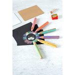 Etui carton de 6 crayons woody 3in1 + 1 taille-crayons - coloris pastel stabilo