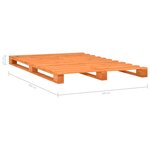 vidaXL Cadre de lit de palette sans matelas 140x200 cm bois massif