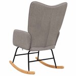 vidaXL Chaise à bascule Taupe Tissu
