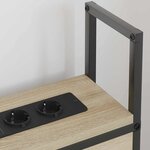 vidaXL Headboard de Rangement avec Station de Charge Chêne sonoma