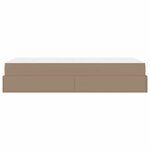 vidaXL Cadre de lit avec matelas Cappuccino 100 x 200 cm Faux cuir