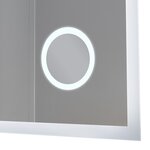 Miroir décoration moderne design LED Scafa pour salle de bain avec loupe 3 fois 70 x 100 cm blanc 03_0010171
