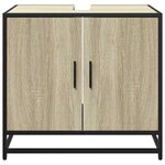 vidaXL Meuble de salle de bain avec lavabo Chêne Sonoma 65 x 33 x 60 cm Bois d'ingénierie