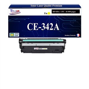 T3AZUR - 651A Toner compatible HP CE342A Jaune compatible avec HP Color LaserJet Enterprise 700 color MFP M775dn  M775f  M775z  CP5525