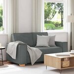 vidaXL Canapé 2 places Gris foncé 120 cm Tissu