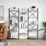 vidaXL Étagère Sonoma gris 156 x 25 x 167.5 cm Bois d'ingénierie