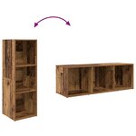vidaXL Ensemble de meubles TV 3 Pièces Marron 107 x 35 x 37 cm