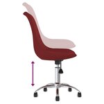 vidaXL Chaises pivotantes à manger lot de 2 Rouge bordeaux Tissu