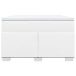vidaXL Sommier à lattes de lit avec matelas blanc 120x190cm similicuir
