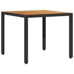 vidaXL Ensemble de jardin 3 pièces avec coussins en poly rattan noirs.