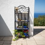Etagère à plantes Métal Mosaïque Méditerranéen Bleu Cleo