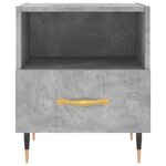 vidaXL Tables de chevet 2Pièces gris béton 40x35x47 5cm bois d’ingénierie