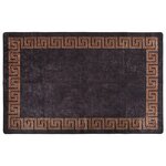 vidaXL Tapis lavable antidérapant 160x230 cm Noir et doré