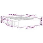 vidaXL Cadre de lit sans matelas chêne sonoma 120x190 cm