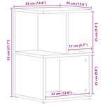 Tables de chevet vidaXL 2 Pièces Chêne noir 35x35x55 cm Bois manufacturé