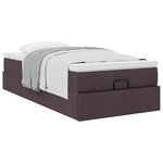 vidaXL Cadre de lit ottoman avec matelas marron foncé 90x190 cm tissu