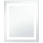 vidaXL Miroir à LED pour salle de bains et capteur tactile 60x80 cm