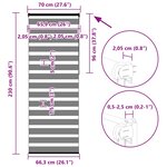 vidaXL Store zèbre noir 70x230 cm largeur du tissu 65 9 cm polyester