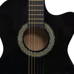 vidaXL Guitare découpée classique occidentale égaliseur 6 cordes Noir