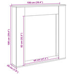 VidaXL Cadre de cheminée noir 100x20x100 cm bois d'ingénierie