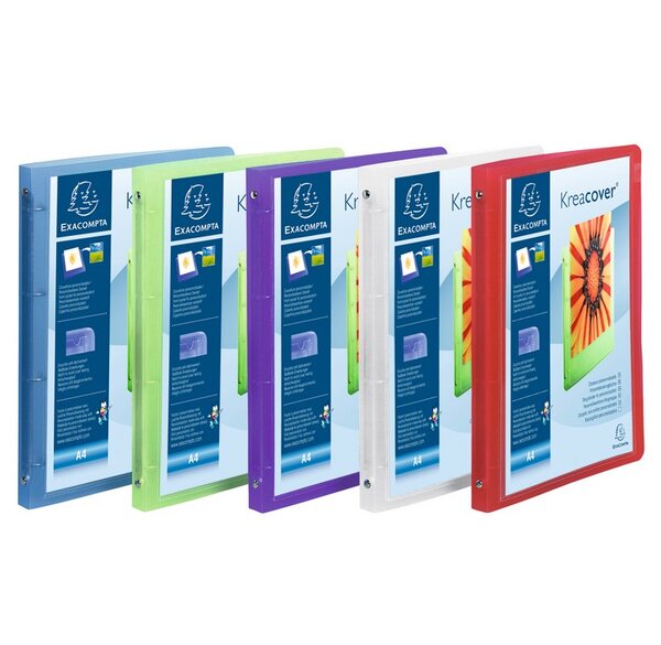 Classeur 2 anneaux 15mm polypropylène chromaline 5/10e Krea Cover - A4 x 20 EXACOMPTA
