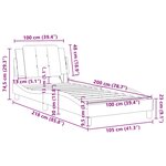 vidaXL Cadre de lit sans matelas Zadar blanc et noir 100x200 cm similicuir