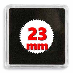 Capsules numismatiques carrées Quadrum 23mm. Paquet - 10 capsules