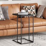 vidaXL Table d'appoint Noir 40x30x59 cm Bois d'ingénierie