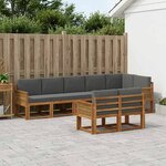 vidaXL Ensemble de canapés d'extérieur 8 Pièces Naturel et Anthracite