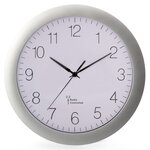 Perel horloge murale 30 cm blanc et argenté