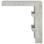 vidaXL Table de bar murale Gris Béton 102x45x103 5cm Bois d'ingénierie