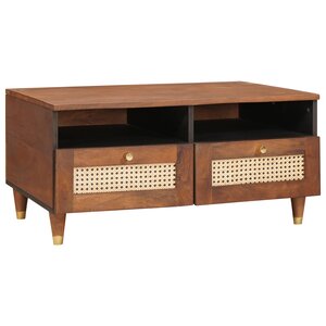 vidaXL Tables basses avec tiroir avec étagère avec stockage Marron 80 x 54 x 40 cm