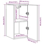 vidaXL Set de Meubles TV 4 Pièces Chêne noir 30.5 x 30 x 60 cm